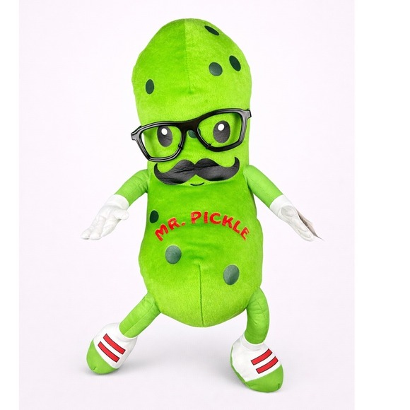 Fiesta Other - Fiesta Mr. Pickle Plush 17 Inch Green Stuffed Toy Glasses Mustache C16185 NWT